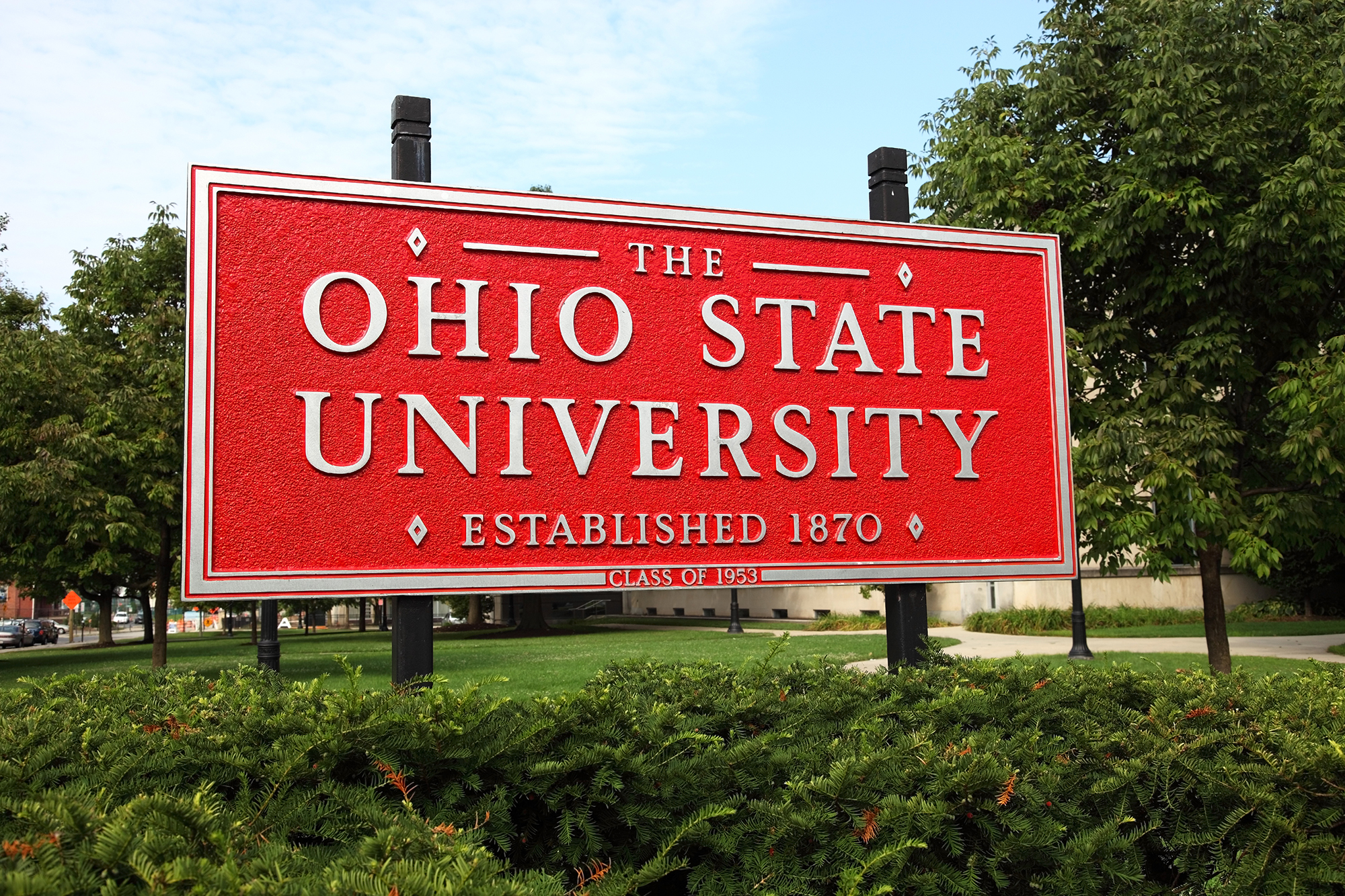 The Ohio State University campus sign.