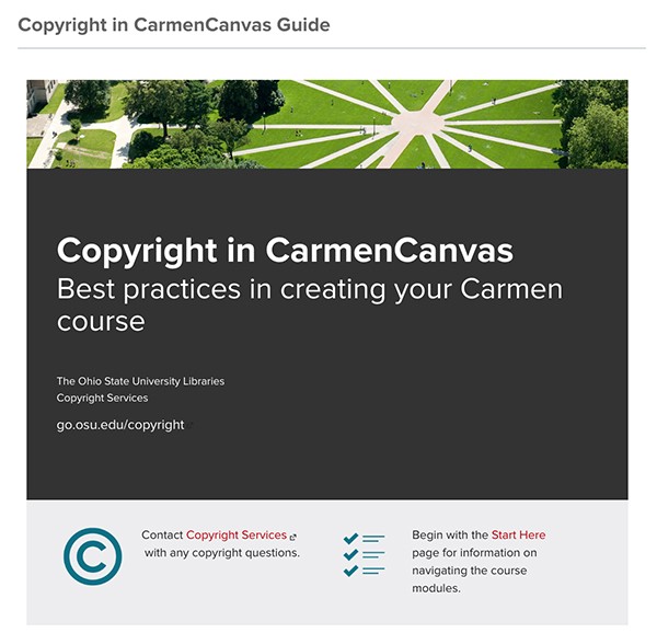 Copyright in CarmenCanvas Guide